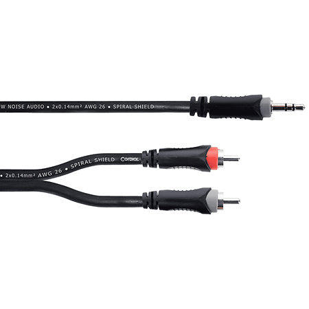 Câble Audio Professionnel RCA à Jack 3,5 mm (1,5m, 3m, 5m, 10m)